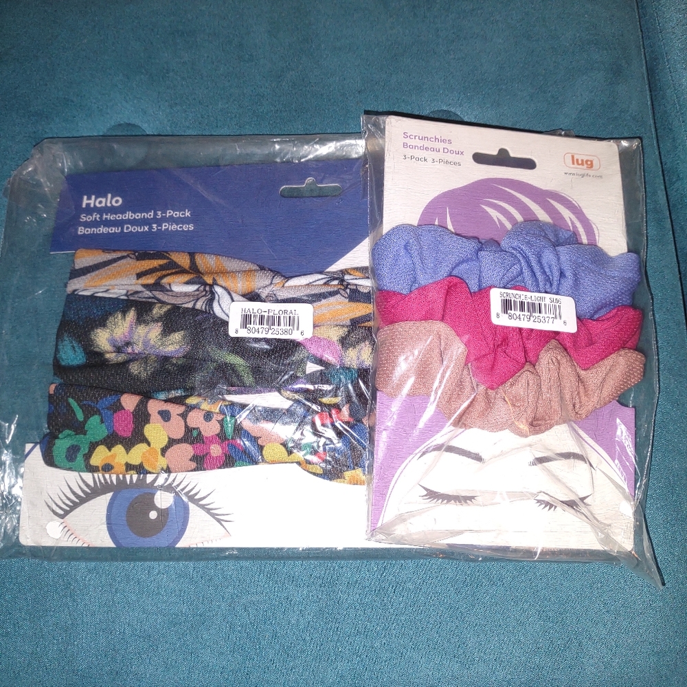 Lug Halo headbands and scrunchies